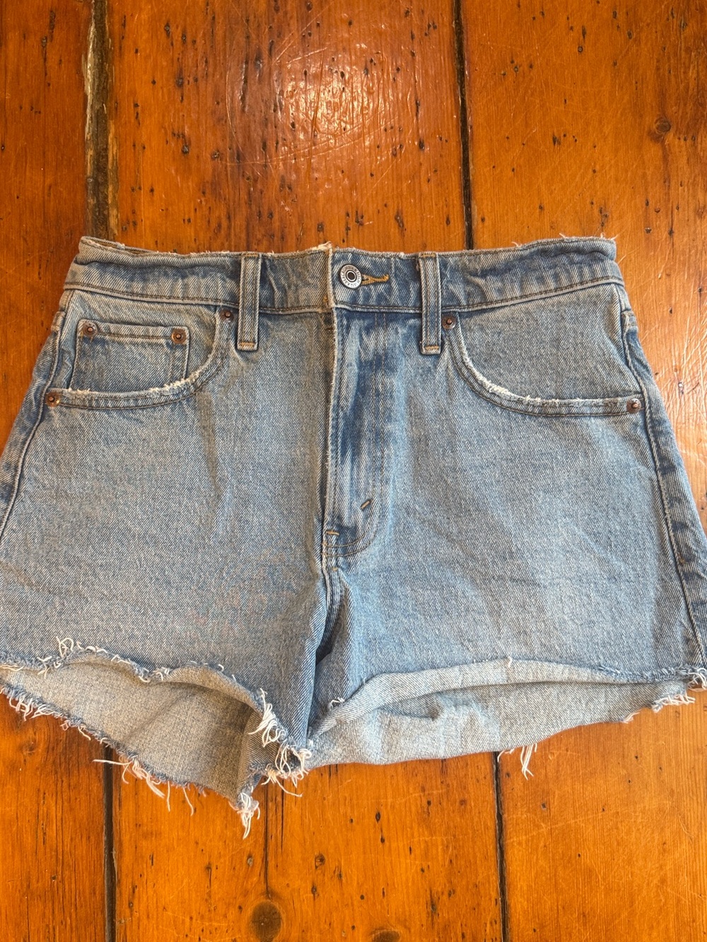 Abercrombie & Fitch Light Blue Denim Cutoff Shorts